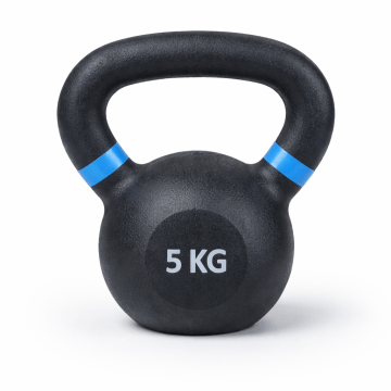 FireFit 5 KG Cast Iron Kettlebell – Double Powder Coated, Non-Slip Grip Weight for Strength Training, Home Gym, Fitness & Workout